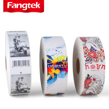 Full colors custom printed paper jeans brand kids hang tags designs rolls for garments